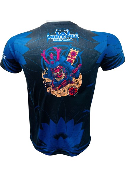 Özel Tasarım Dijital Samuray Baskılı Tişört Siyah modelleri