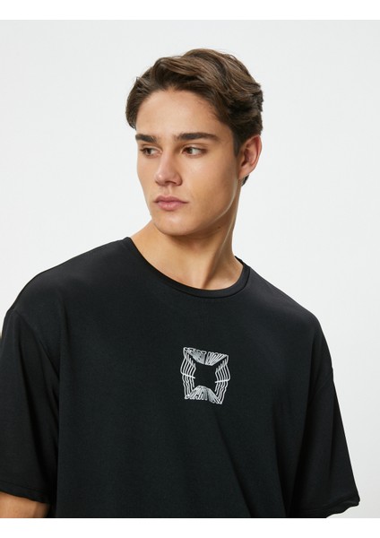 4Sam10123Nk 999 Sıyah Erkek Jersey Kısa Kollu T-Shırt