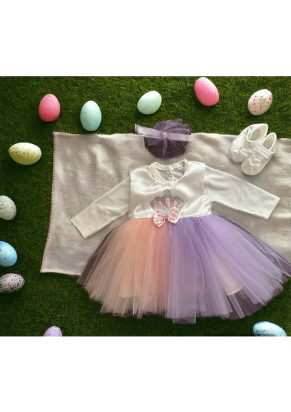 Kız Bebek Mevlüt Takımı Tütülü Renkli Prenses Elbise Baby Shower Doğum Günü Özel Gün Set 4 Parça fırsatları