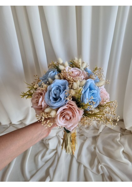 Mavi Gelin Çiçeği/yapay Gelin Buketi Soft fiyatları