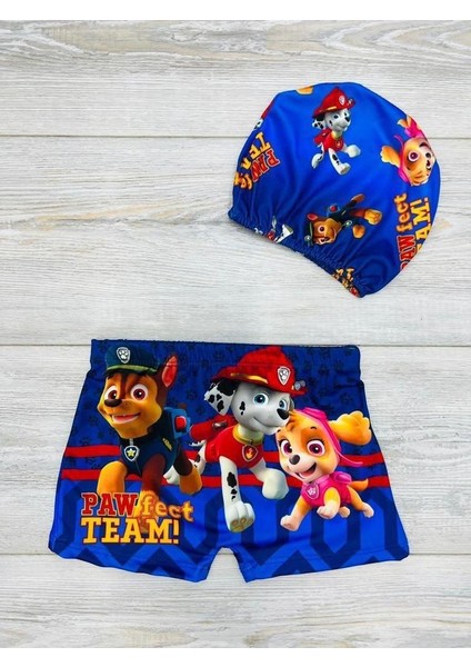 Neat Kids Erkek Çocuk Paw Patrol Mayo Şort Bone 2'li Set