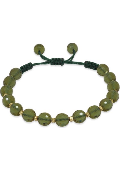 Makrome Örgülü Gold Renk Dorika Top Süslemeli Küre Kesim Fasetalı Zultanit Taşı Kadın Bileklik fiyatları