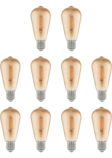4W ST64 Rustik LED Ampul ST64-4 10'lu Paket