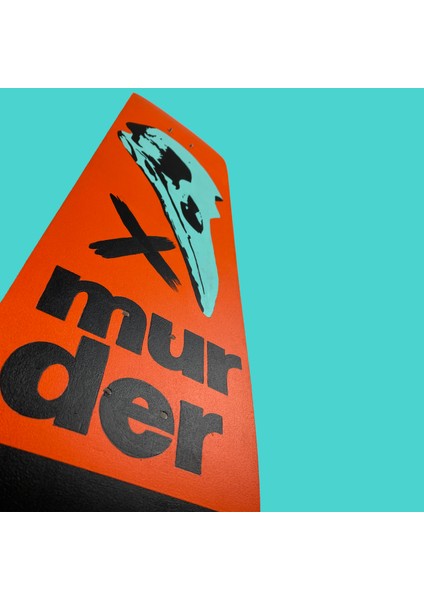 "murder" Kaykay Duvar Dekoru, El Yapımı Ahşap Duvar Dekoru