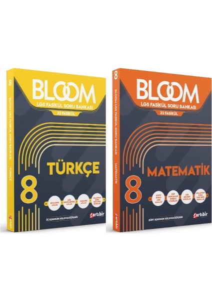 Artıbir Yayınları 8. Sınıf Bloom Türkçe - Matematik Fasikül Soru Bankası 2 Kitap