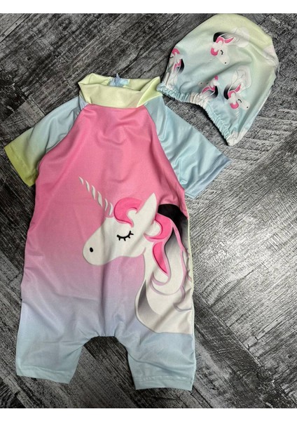 Kız Çocuk Unicorn Tüm Vucut Mayo Bone