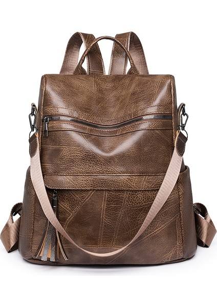 Gündelik Retro Büyük Kapasiteli Sırt Çantası, Şık ve Çok Yönlü Sırt Çantası, Kadın Omuz Taşınabilir Çok Amaçlı Çanta (Yurt Dışından)