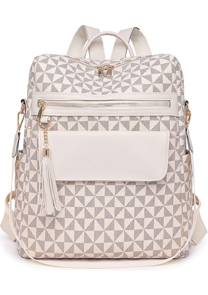 Moda Baskılı Sırt Çantası, Rahat ve Çok Yönlü, Retro Hırsızlık Önleyici Sırt Çantası, Büyük Kapasiteli Çok Amaçlı Seyahat Çantası (Yurt Dışından)