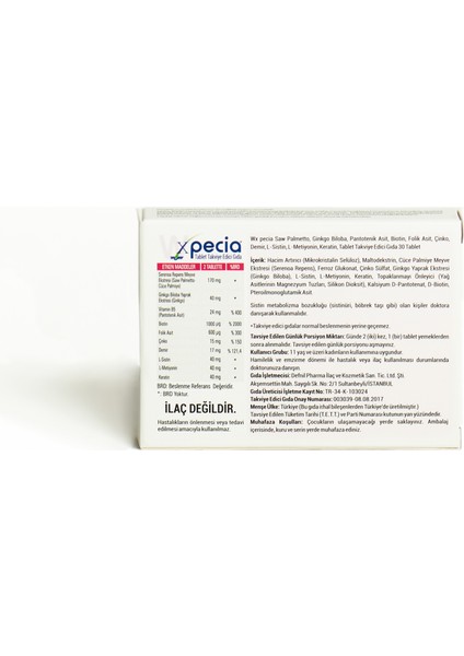 Xpecia Kadın 30 Tablet modelleri