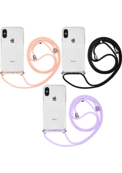 Apple iPhone Xs 5.8 - Uyumlu Zore X-Rop Kapak-Renksiz
