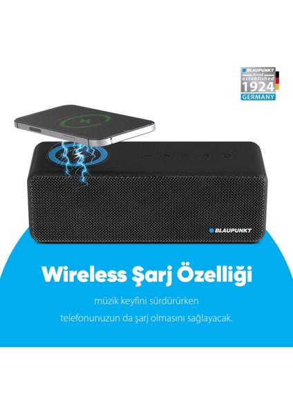 LS250 Bluetooth Kablosuz Şarj Standlı Hoparlör Ses Bombası Siyah modelleri