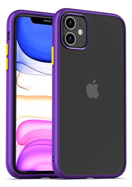 Apple iPhone 11 - Uyumlu Zore Hom Silikon-Mor