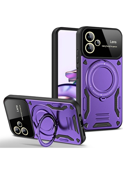 Galaxy A05 Kılıf Magsafe Mıknatıslı Stand Özellikli Kamera ve Lens Korumalı Kapak