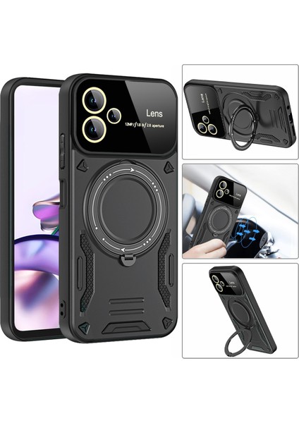 Galaxy A05 Kılıf Magsafe Mıknatıslı Stand Özellikli Kamera ve Lens Korumalı Kapak