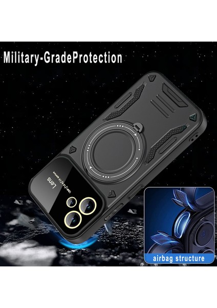 Galaxy A05 Kılıf Magsafe Mıknatıslı Stand Özellikli Kamera ve Lens Korumalı Kapak