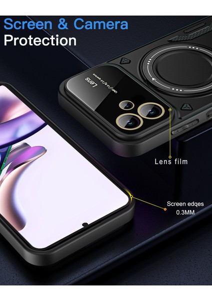 Galaxy A05 Kılıf Magsafe Mıknatıslı Stand Özellikli Kamera ve Lens Korumalı Kapak