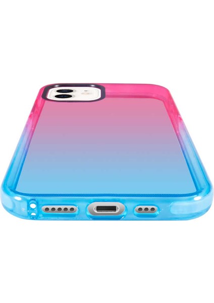 Apple iPhone 12 Pro - Uyumlu Zore Renkli Punto Kapak-Pembe-Mavi