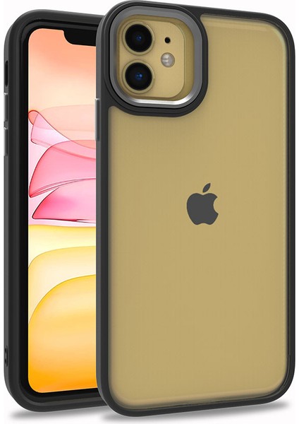 Apple iPhone 11 - Uyumlu Zore Flora Kapak-Siyah