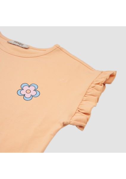 Kız Çocuk Baskı Detaylı T-Shirt