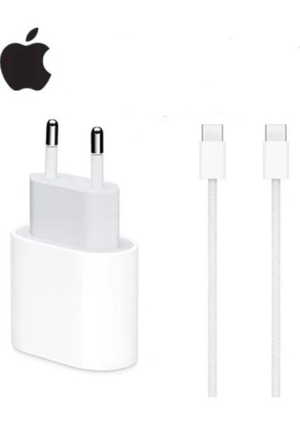 15-15 PRO-15 Pro Max-15 Plus - 16-16 pro- 16 pro max Uyumlu 25W Hızlı Şarj Cihazı + Type-C iPhone Şarj Kablosu Set