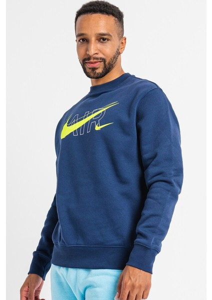 Air Sportswear Clup Hoodie Blue Standart Fit Kesim Lacivert Erkek Sweatshrit indirimleri
