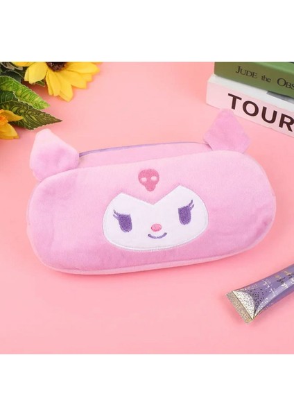 Kuromi Y2K Köstebek Sanrio Lila Peluş Kalemlik Makyaj Çantası Düzenleyici