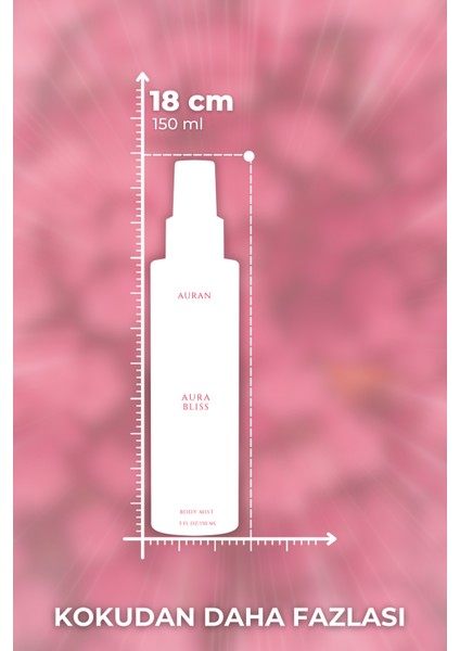 Aura Bliss Parfümlü Kadın Vücut Spreyi Vücut Kokusu Vücut Misti Body Mist Spray 150ml