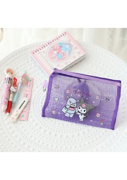 Sanrio Hello Kitty Kuromi Cinnamoroll My Melody Melody Kawaii Kore Japon Kırtasiye Kalem Kutusu Makyaj Çantası Okul Çanta Büyük Kalemlik Ölçü: 22X17 cm