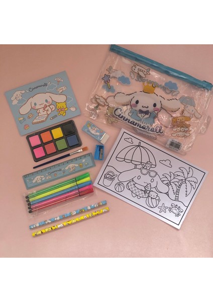 Cinnamoroll Sanrio Kırtasiye Boyama Seti