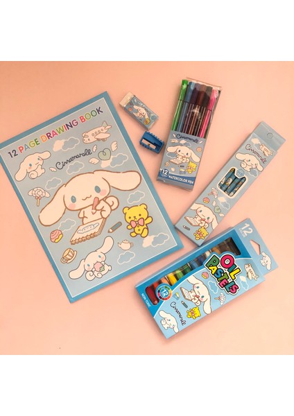 Cinnamoroll Sanrio Boyama Kırtasiye Seti