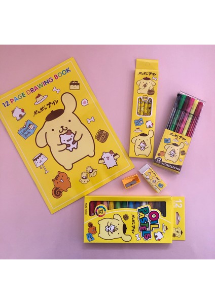 Pompompurin Sanrio Boyama Kırtasiye Seti