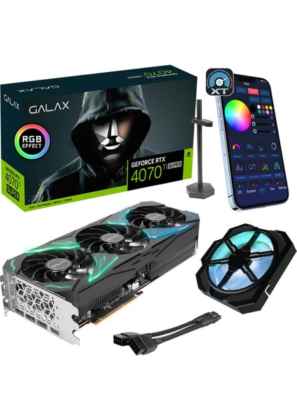 GALAX GeForce RTX 4070 Ti SUPER SG 1-Click OC 16GB GDDR6X 256 Bit DLSS 3 Ekran Kartı (47UZM6MD6MER)