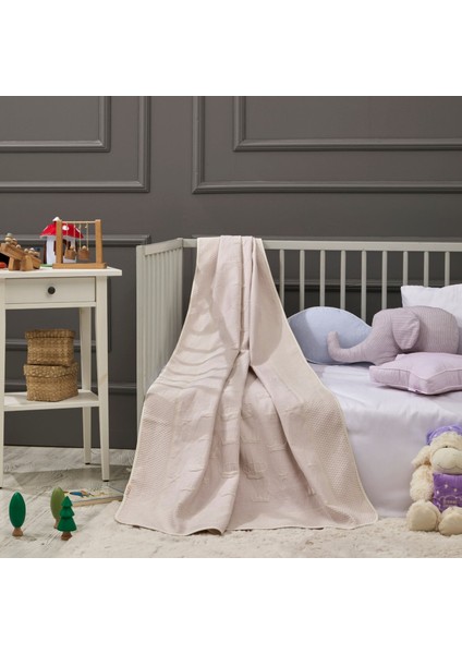 - Crown Bebek Battaniye %70 Bambu %30 Mikro Kumaş 110CM x 150CM Pembe