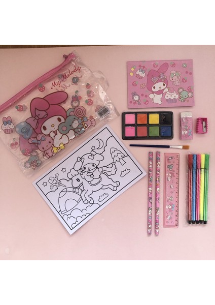 My Melody Melodi Sanrio Kırtasiye Boyama Seti