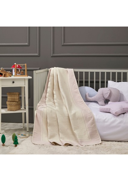 - Petal Bebek Battaniye %70 Bambu %30 Micro Kumaş 110CM x 150CM Pembe