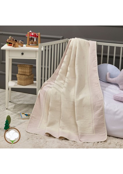 - Petal Bebek Battaniye %70 Bambu %30 Micro Kumaş 110CM x 150CM Pembe