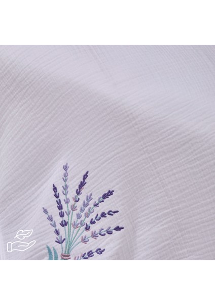 - Lavander Bebek Battaniye Nakışlı Müslin Kumaş Pamuk 85CM x 85CM fırsatları