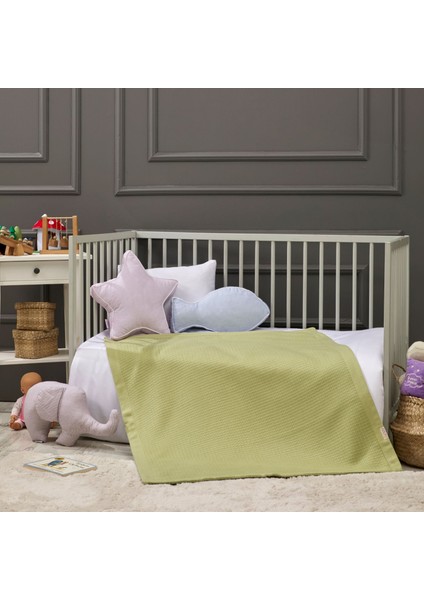 - Knitting Bebek Battaniye Pamuk Kumaş 90CM x 110CM Indigo