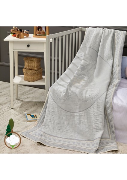 - Sweat Bear Bambu Battaniye %70 Bambu %30 Mikro Kumaş 110CM x 150CM Mavi