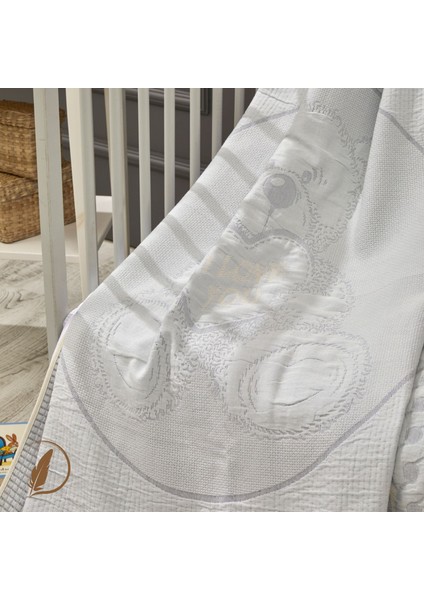 - Sweat Bear Bambu Battaniye %70 Bambu %30 Mikro Kumaş 110CM x 150CM Mavi