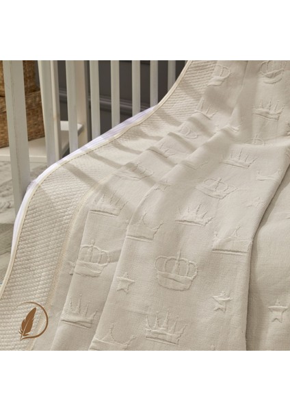 - Crown Bebek Battaniye %70 Bambu %30 Mikro Kumaş 110CM x 150CM Gri