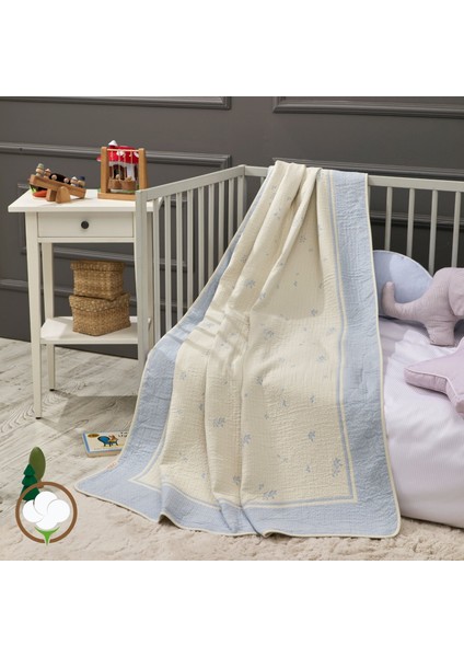 - Petal Bebek Battaniye %70 Bambu %30 Micro Kumaş 110CM x 150CM Mavi fiyatları