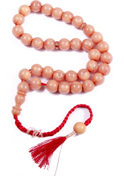 Küre Kesim 13X12 mm Sıkma Kehribar Sistem Püsküllü Tesbih