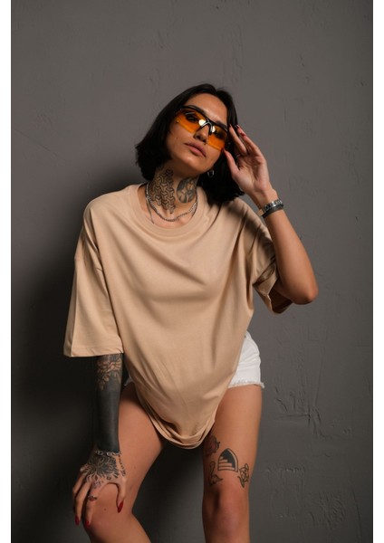 - Unisex Oversize Düz Pamuklu T-Shirt modelleri