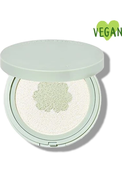 The Saem Vegan Eco Earth Cica İçeren Ton Eşitleyici Yüksek Koruma Faktörlü Sun Cushion SPF50+ PA++++