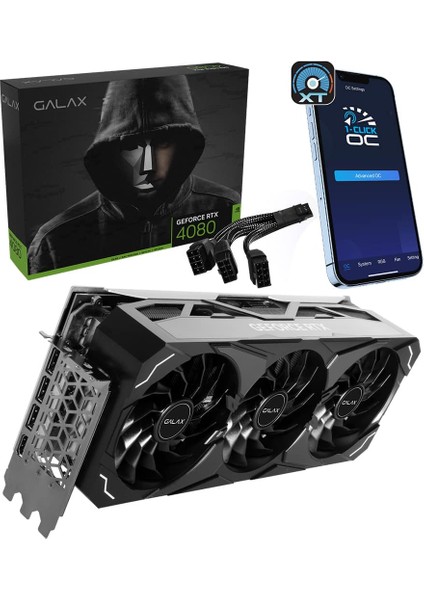 GALAX GeForce RTX 4080 ST 1-Click OC 16GB GDDR6X 256 Bit DLSS 3 Ekran Kartı (48NZM6MD6LTS)