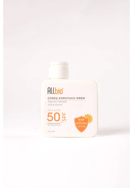 Allbio SPF50 Güneş Koruyucu Krem 100 ml