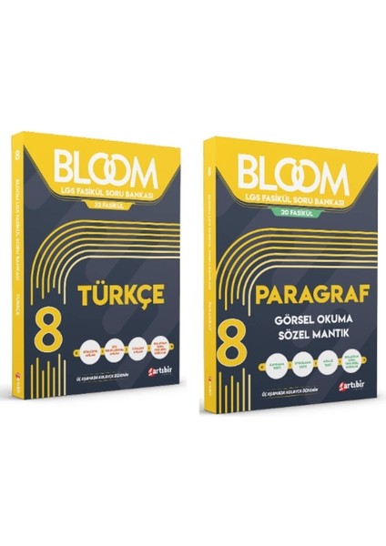 8. Sınıf Bloom Türkçe - Paragraf Görsel Okuma Sözel Mantık LGS Fasikül Soru Bankası 2 Kitap