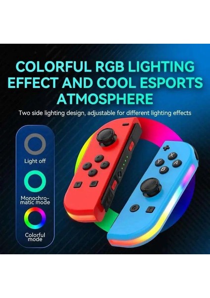 Nintendo Switch OLED Yüksek Kapasite Titreşimli Rgb Işıklı Oyun Kolu