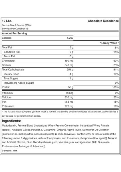 Evl Evlution Stacked Protein Mass Gainer 5.44KG - 40 Servis